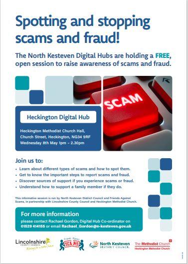 NKDC spotting scams event 8th May Heckington