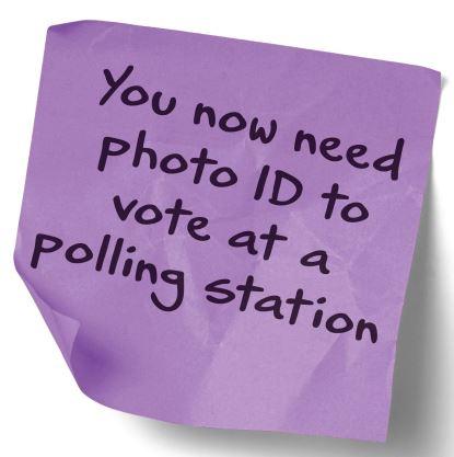voter id purple post-it note